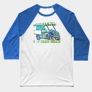 I Love Cart Girls Baseball T-Shirt